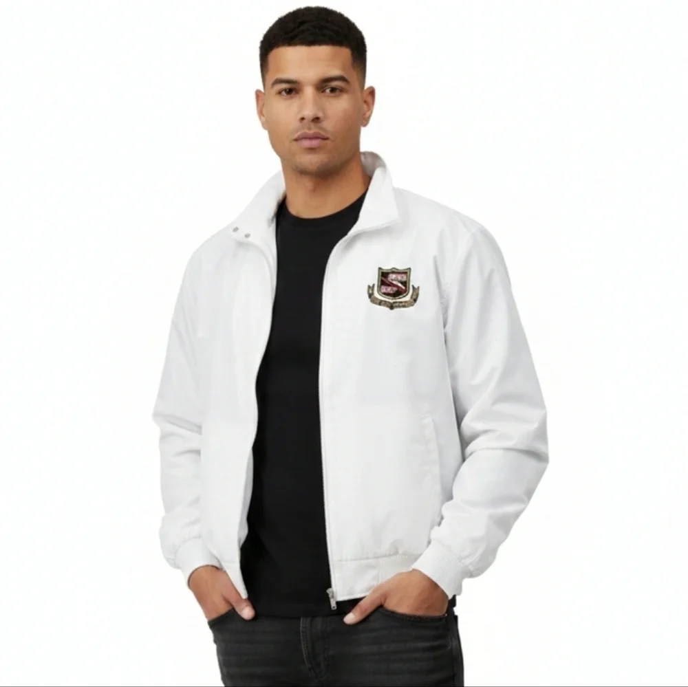 Fighter Pilots Assocation White Vintage Windbreaker,US Mens Medium (listing as)